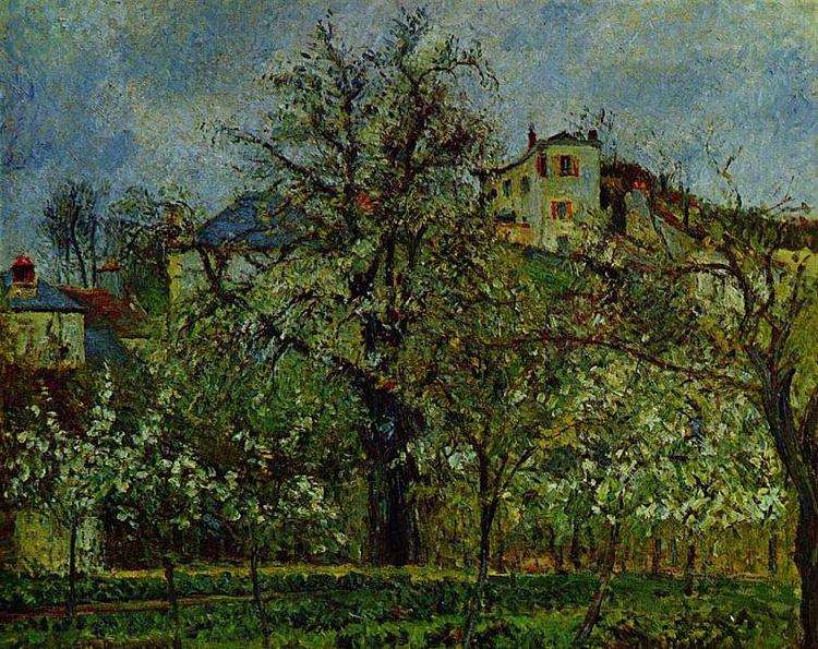 Camille Pissarro Obstgarten mit bluhenden Baumen oil painting picture
